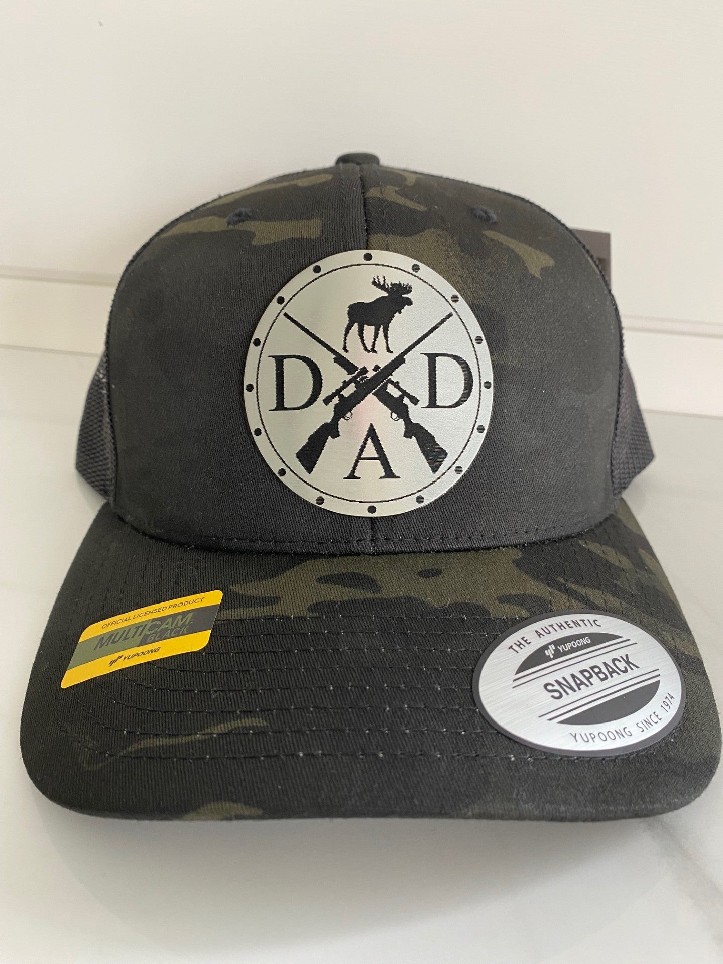 Moose Hunting "DAD" Hat Brushed Stainless
