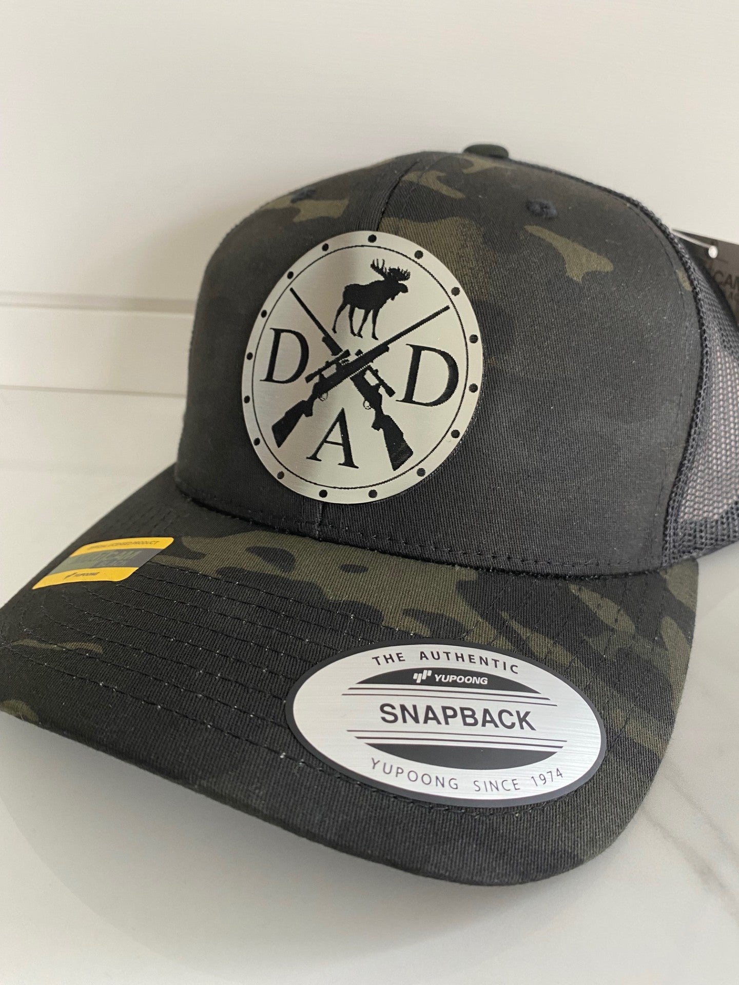 Moose Hunting "DAD" Hat Brushed Stainless