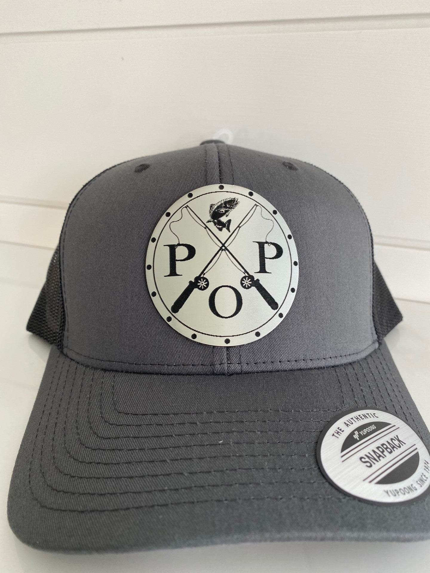 "POP" Fishing Hat Brushed Stainless