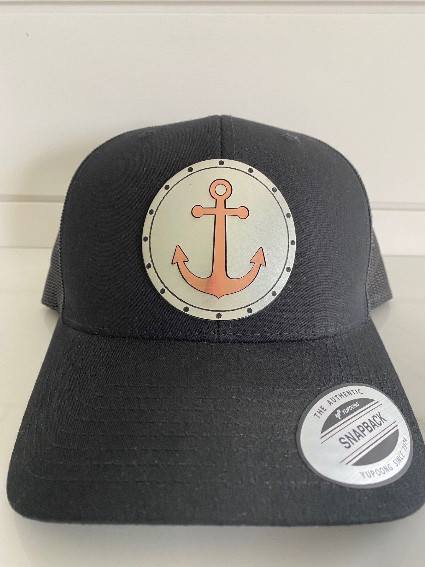 Brushed Stainless with Copper Anchor Inlay