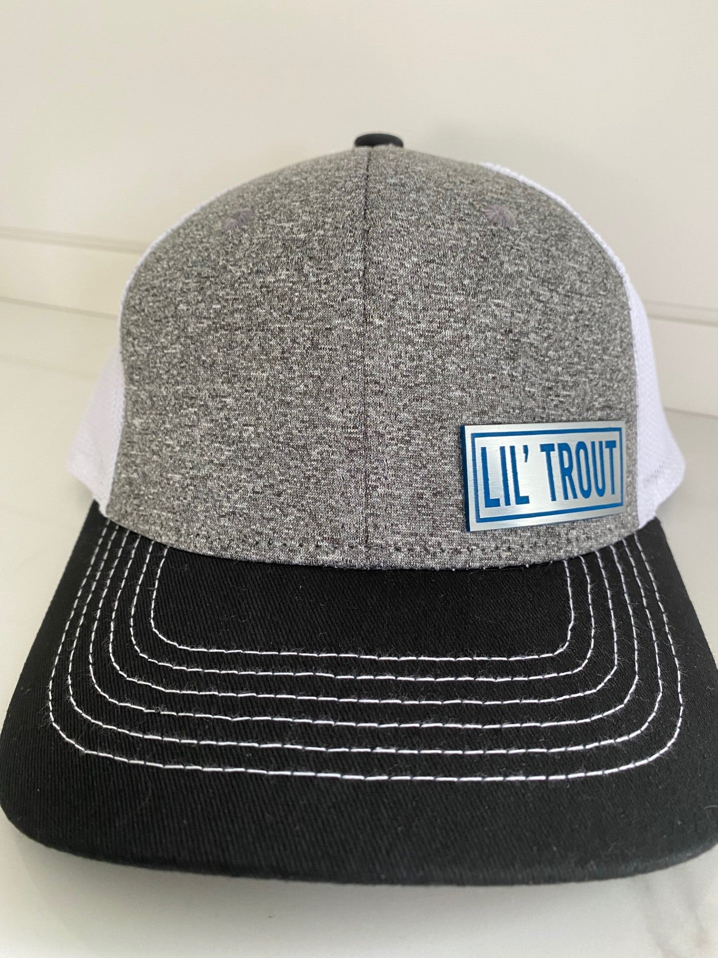 "LIL' TROUT" Brushed Stainless Patch Hat