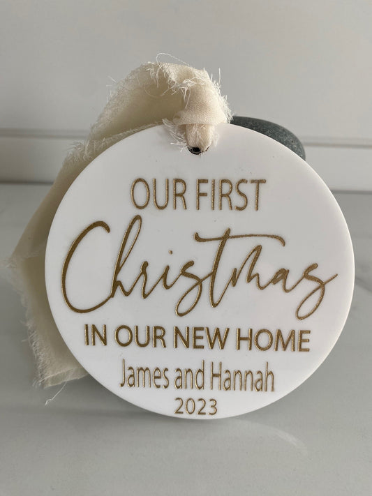 "Our First Christmas in our New Home" Ornament