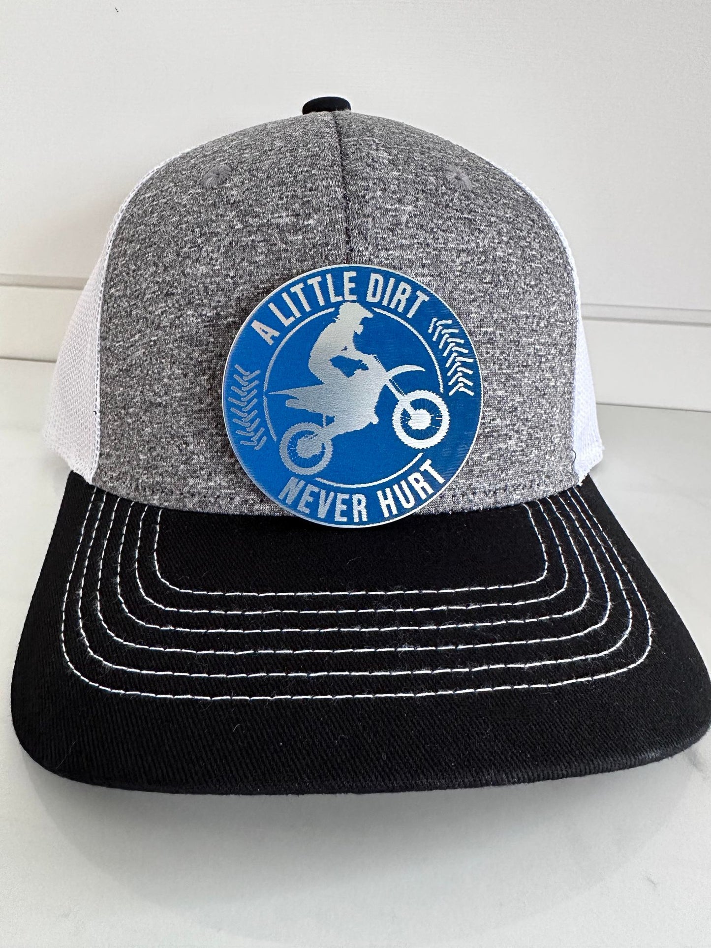 "A Little Dirt Never Hurt" YOUTH Brushed Stainless Patch Hat
