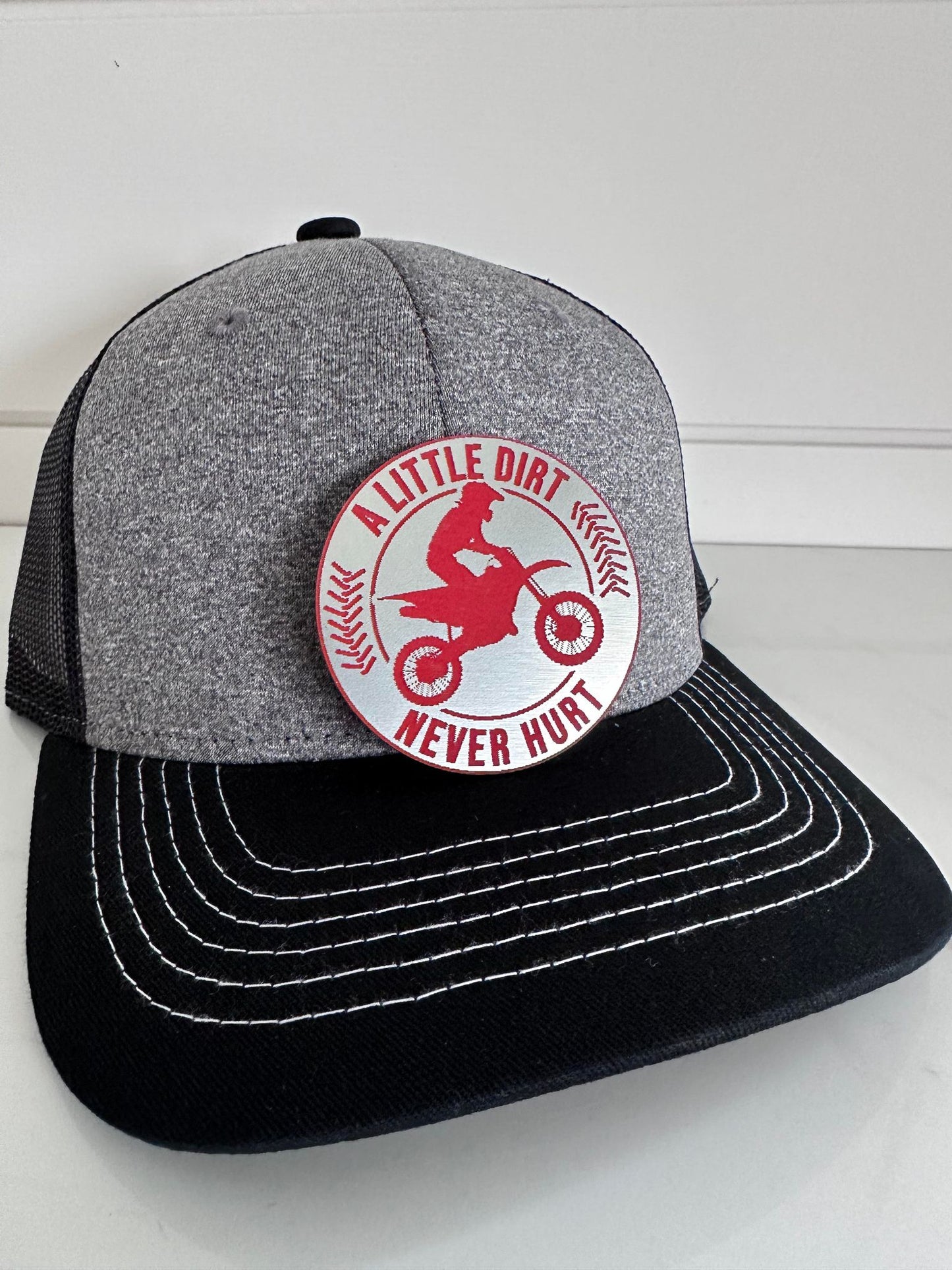 "A Little Dirt Never Hurt" YOUTH Brushed Stainless Patch Hat