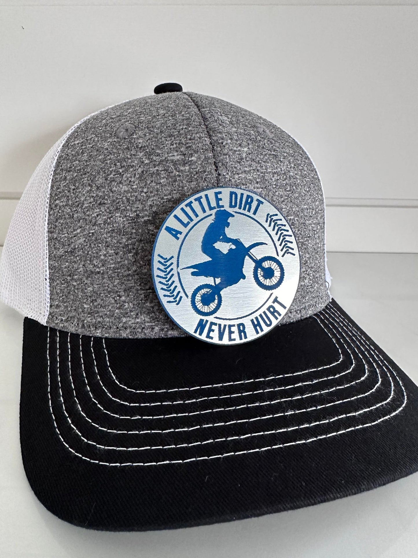 "A Little Dirt Never Hurt" YOUTH Brushed Stainless Patch Hat