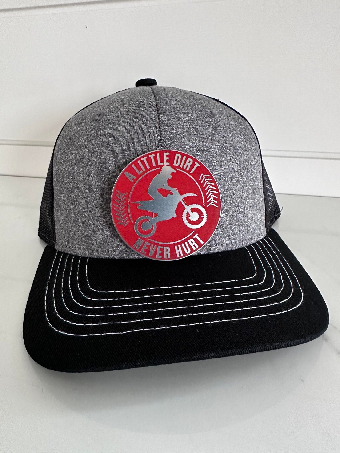 "A Little Dirt Never Hurt" YOUTH Brushed Stainless Patch Hat