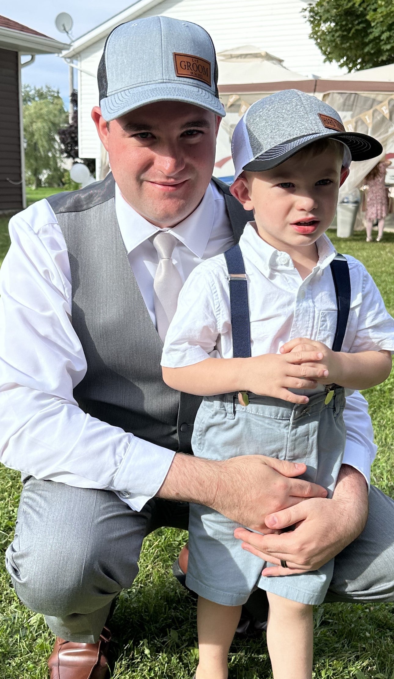 Custom Leather Patch Wedding Hats
