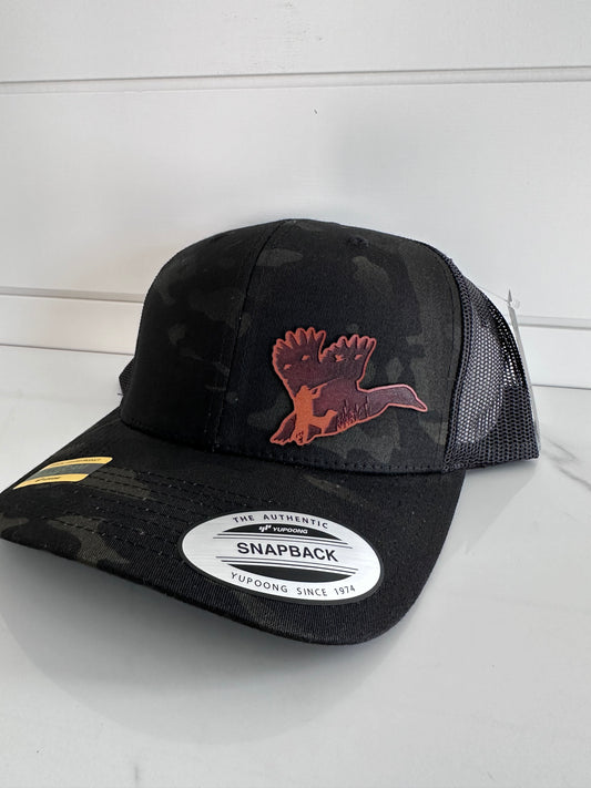 Duck Hunter Leather Patch Hat