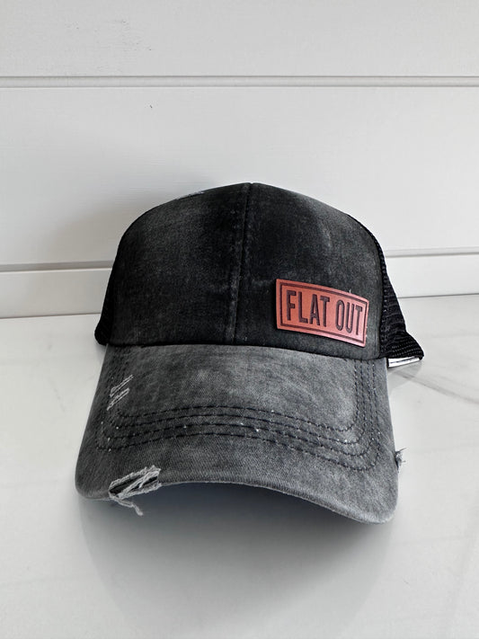"Flat Out" Leather Patch Hat
