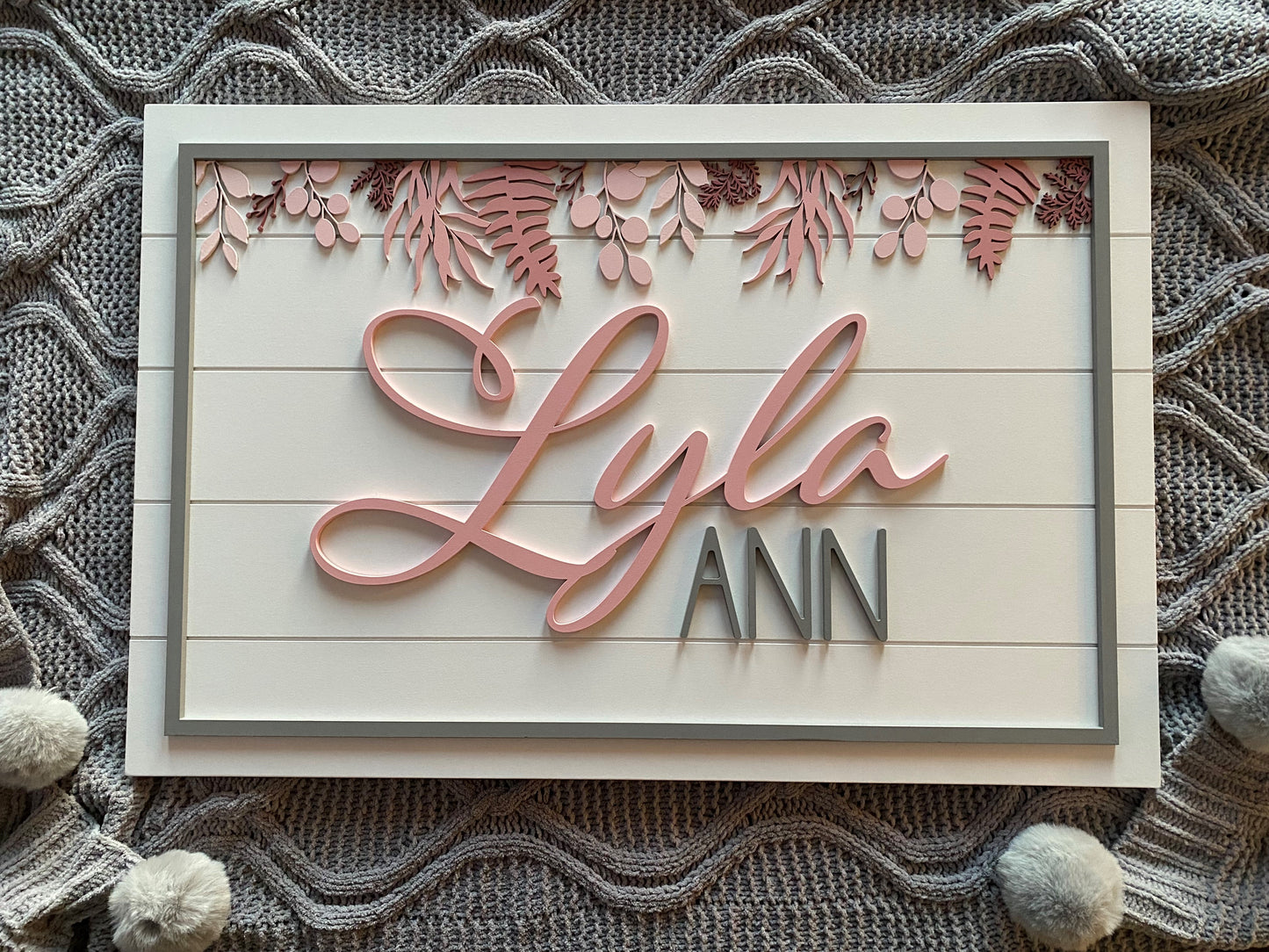 Botanical Custom Nursery/Kid's Room Sign Style 2