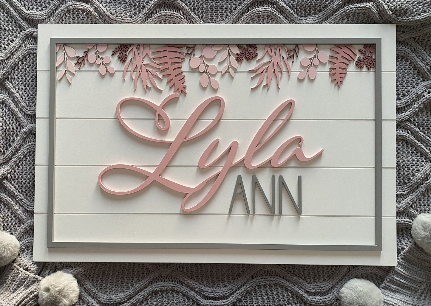 Botanical Custom Nursery/Kid's Room Sign Style 2