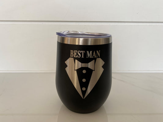 "Best Man" 12 oz Wine Tumbler