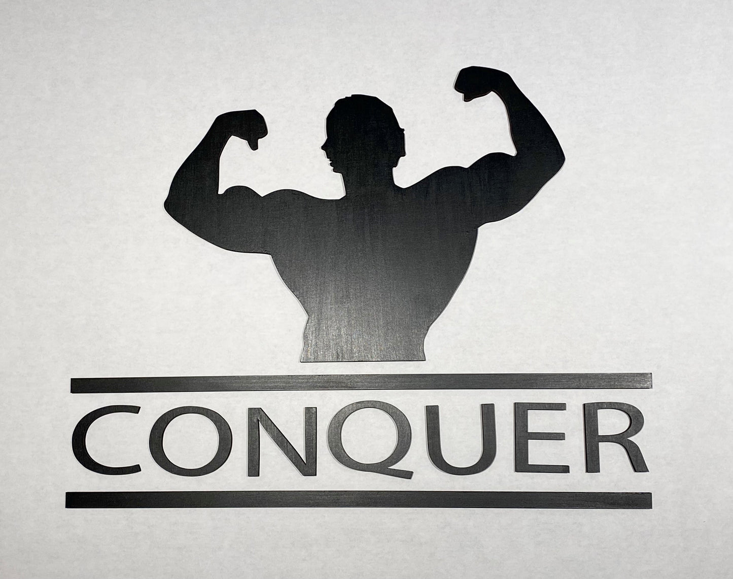 "Conquer" Bodybuilder 3D Wall Art