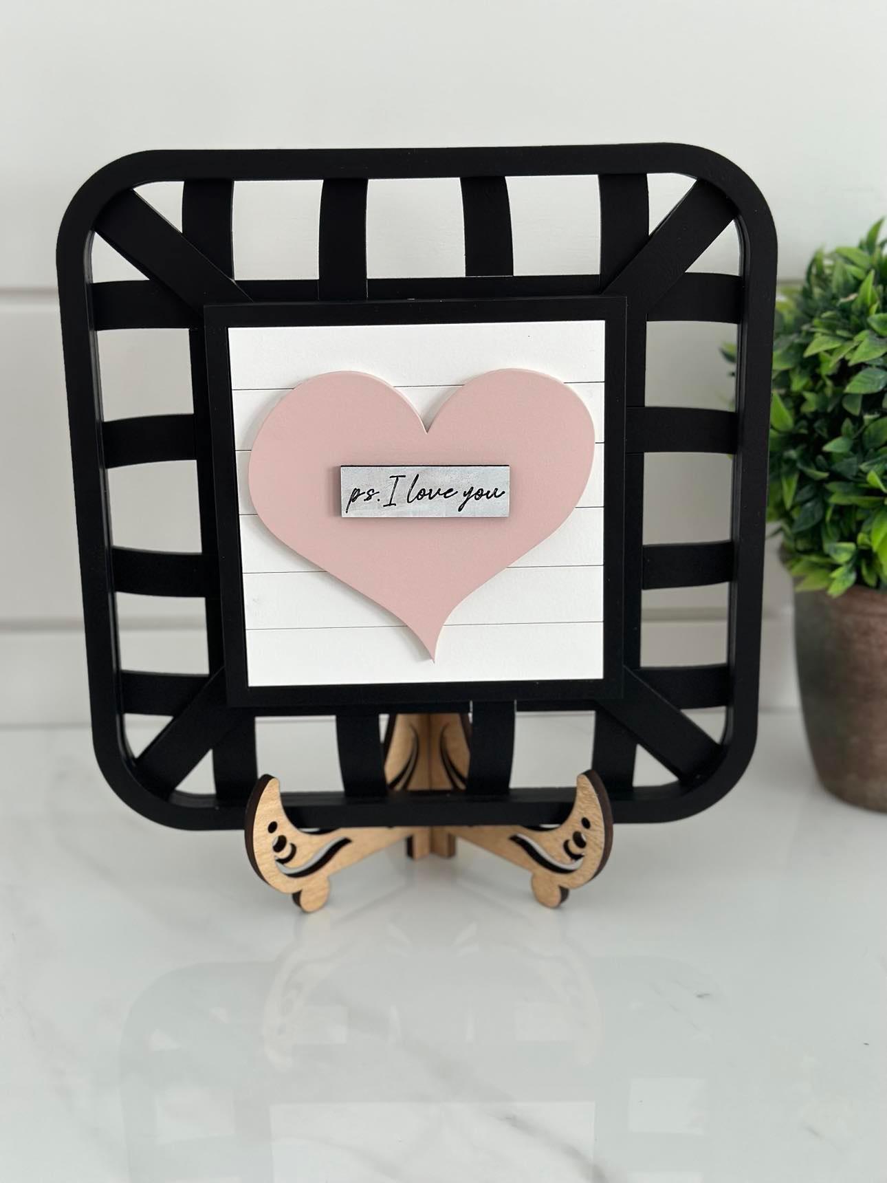 "P.S. I Love You" Heart Sign