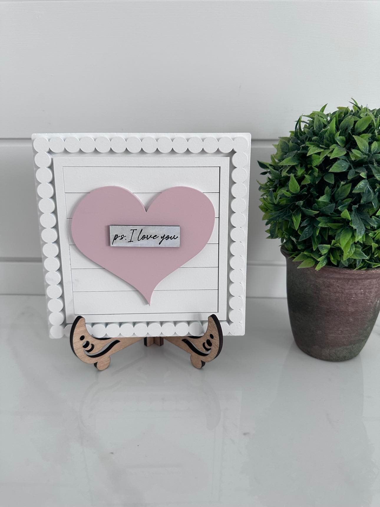 "P.S. I Love You" Heart Sign