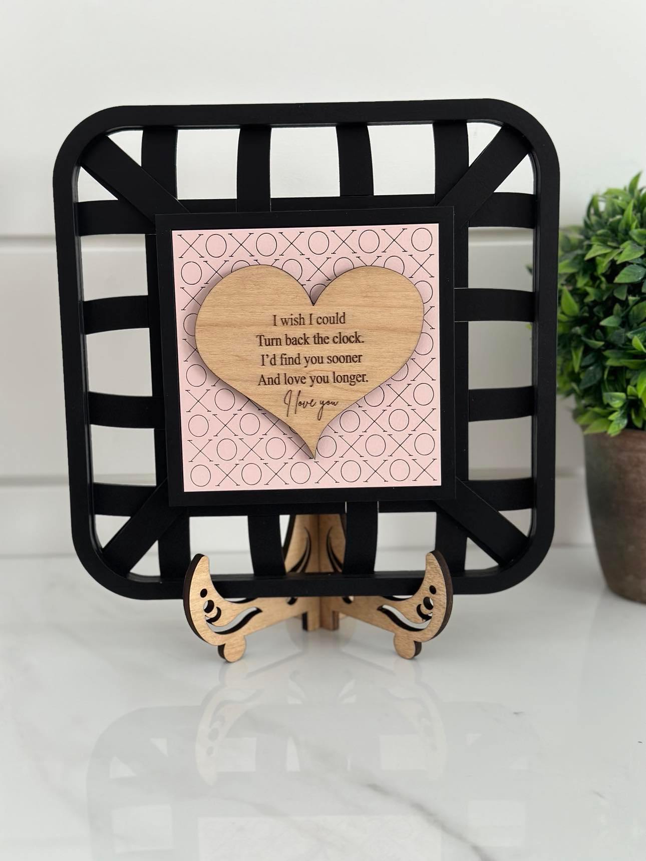 "I wish I could turn back the clock" Heart Sign