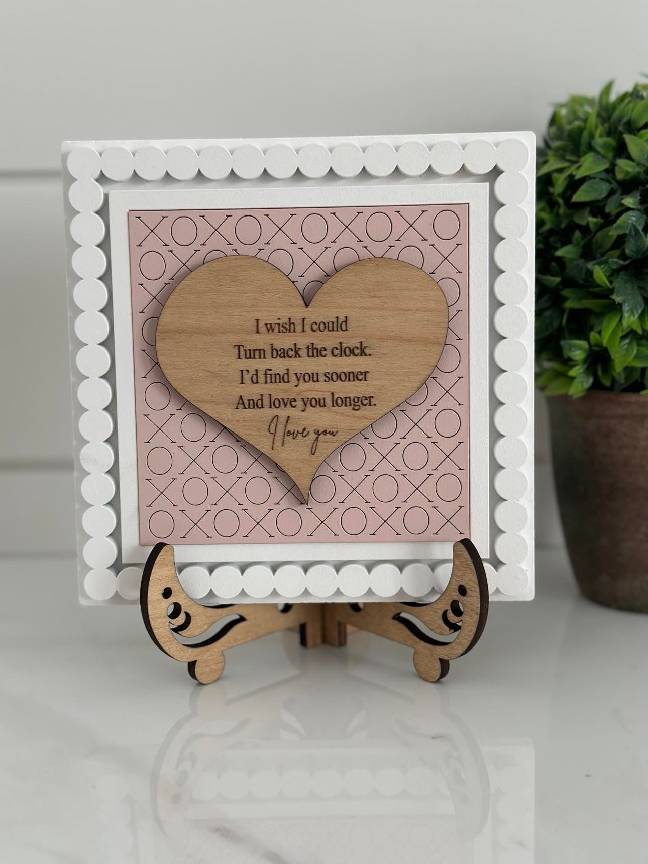 "I wish I could turn back the clock" Heart Sign