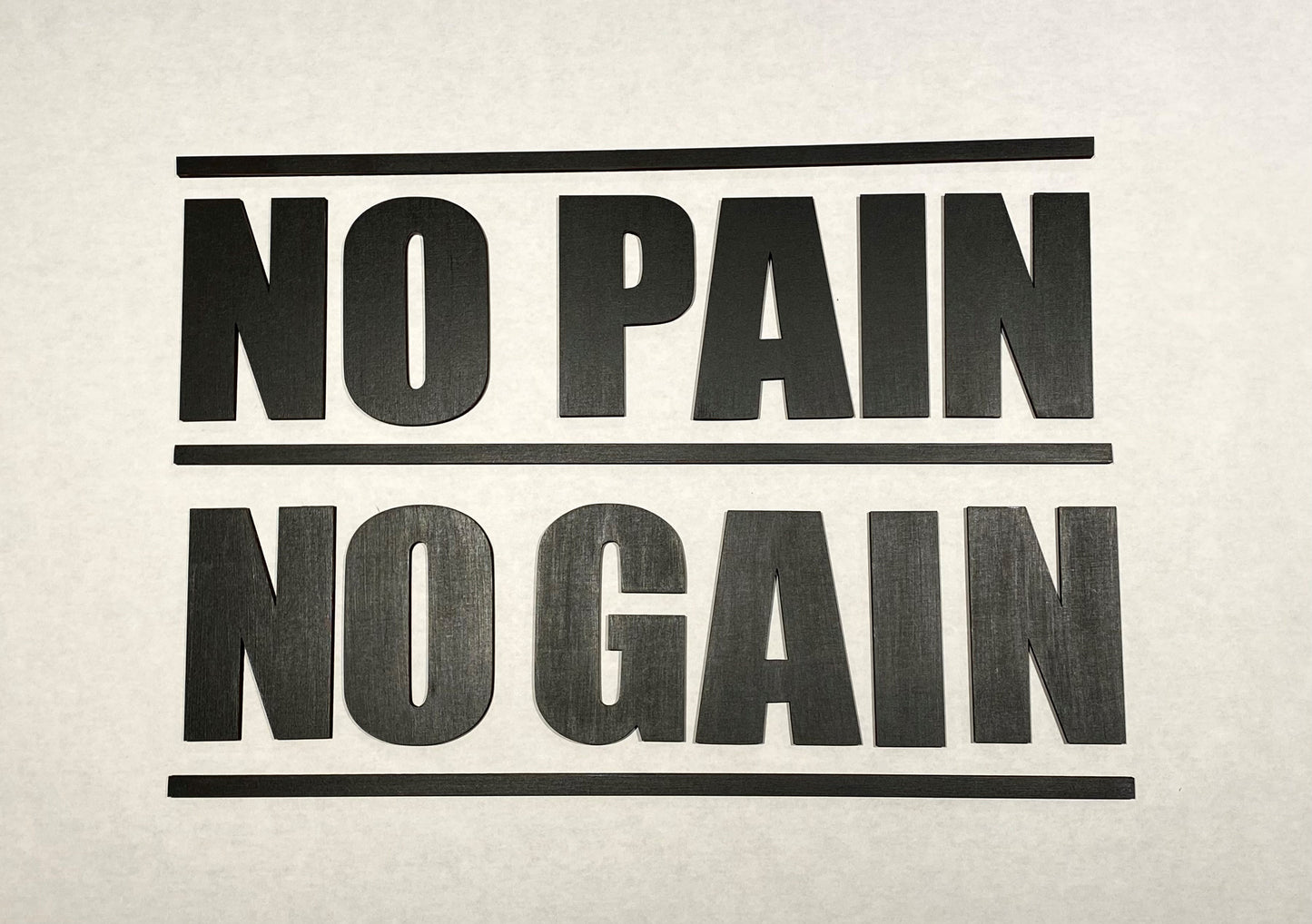 "No Pain No Gain" 3D Wall Art