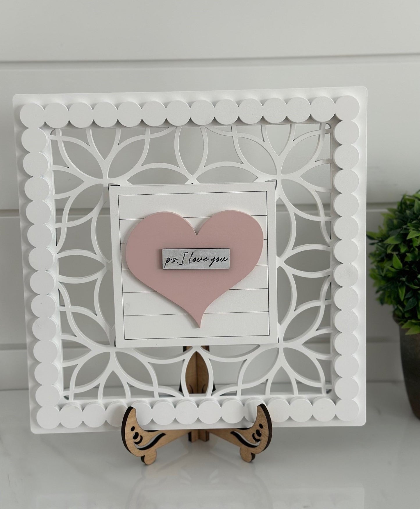 "P.S. I Love You" Heart Sign