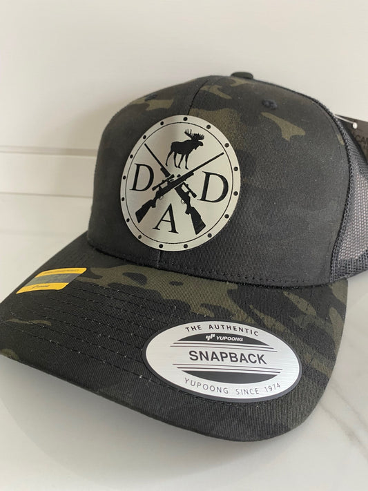 Moose Hunting "DAD" Hat Brushed Stainless