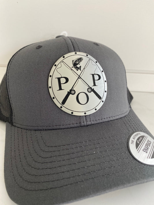 "POP" Fishing Hat Brushed Stainless