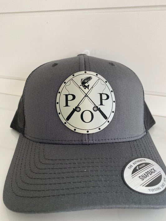 "POP" Fishing Hat Brushed Stainless