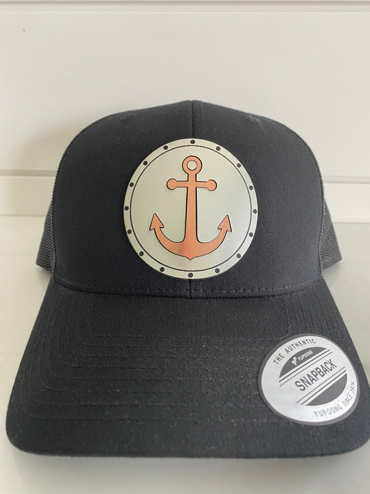 Brushed Stainless with Copper Anchor Inlay
