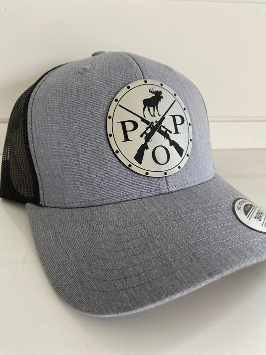 Moose Hunting "POP" Hat Brushed Stainless