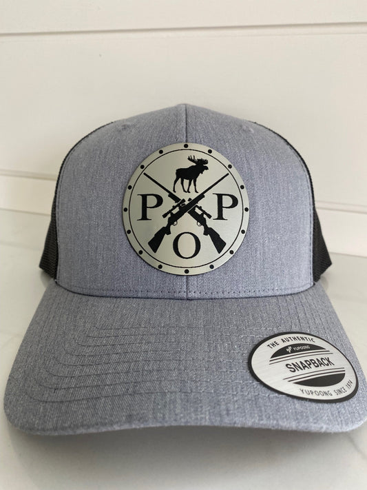 Moose Hunting "POP" Hat Brushed Stainless