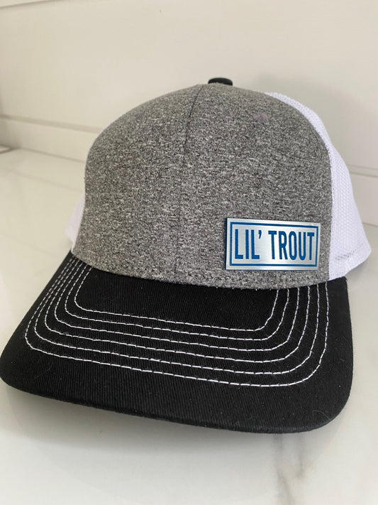 "LIL' TROUT" Brushed Stainless Patch Hat