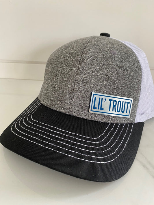 "LIL' TROUT" Brushed Stainless Patch Hat