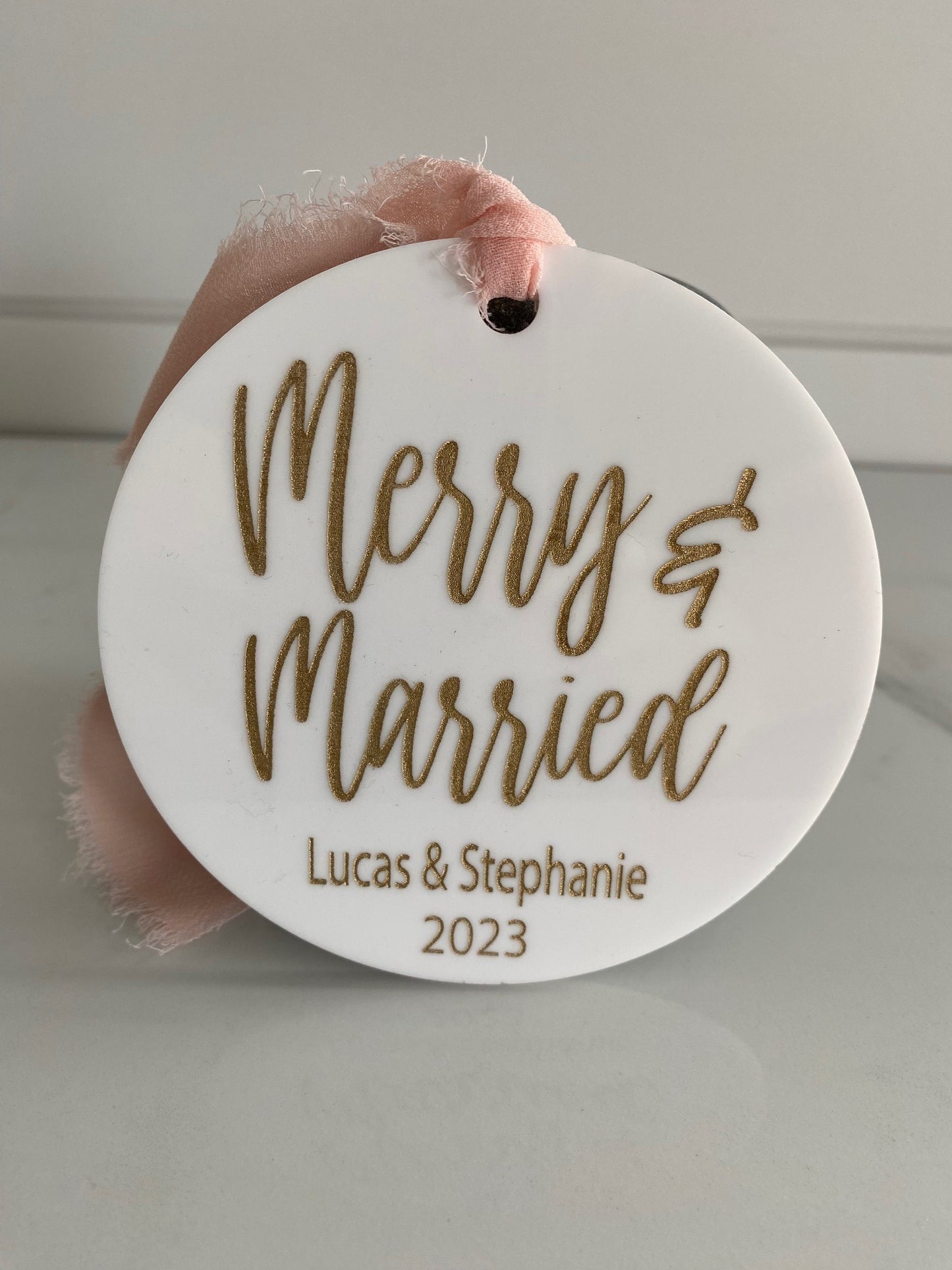 "Merry & Married" Ornament