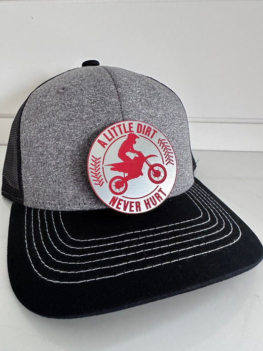 "A Little Dirt Never Hurt" YOUTH Brushed Stainless Patch Hat