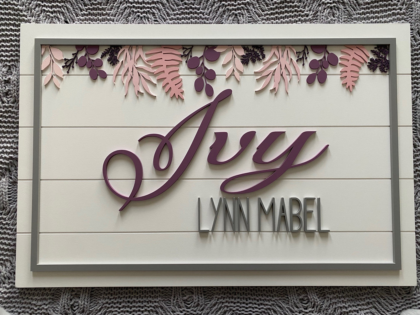 Botanical Custom Nursery/Kid's Room Sign Style 3