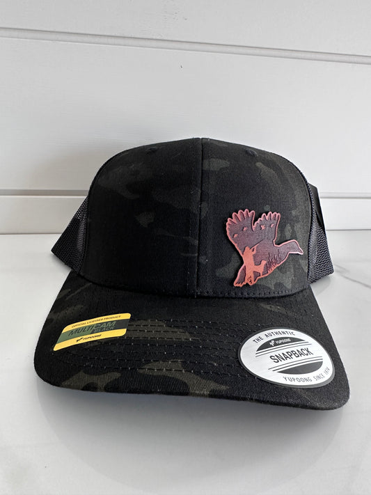 Duck Hunter Leather Patch Hat