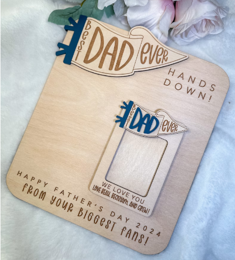 Pennant Father's Day Handprint Sign