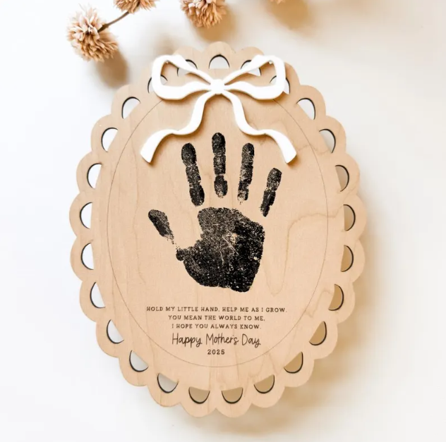 Coquette Bow Handprint Sign