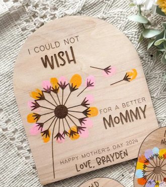 Dandelion Wish Fingerprint Sign