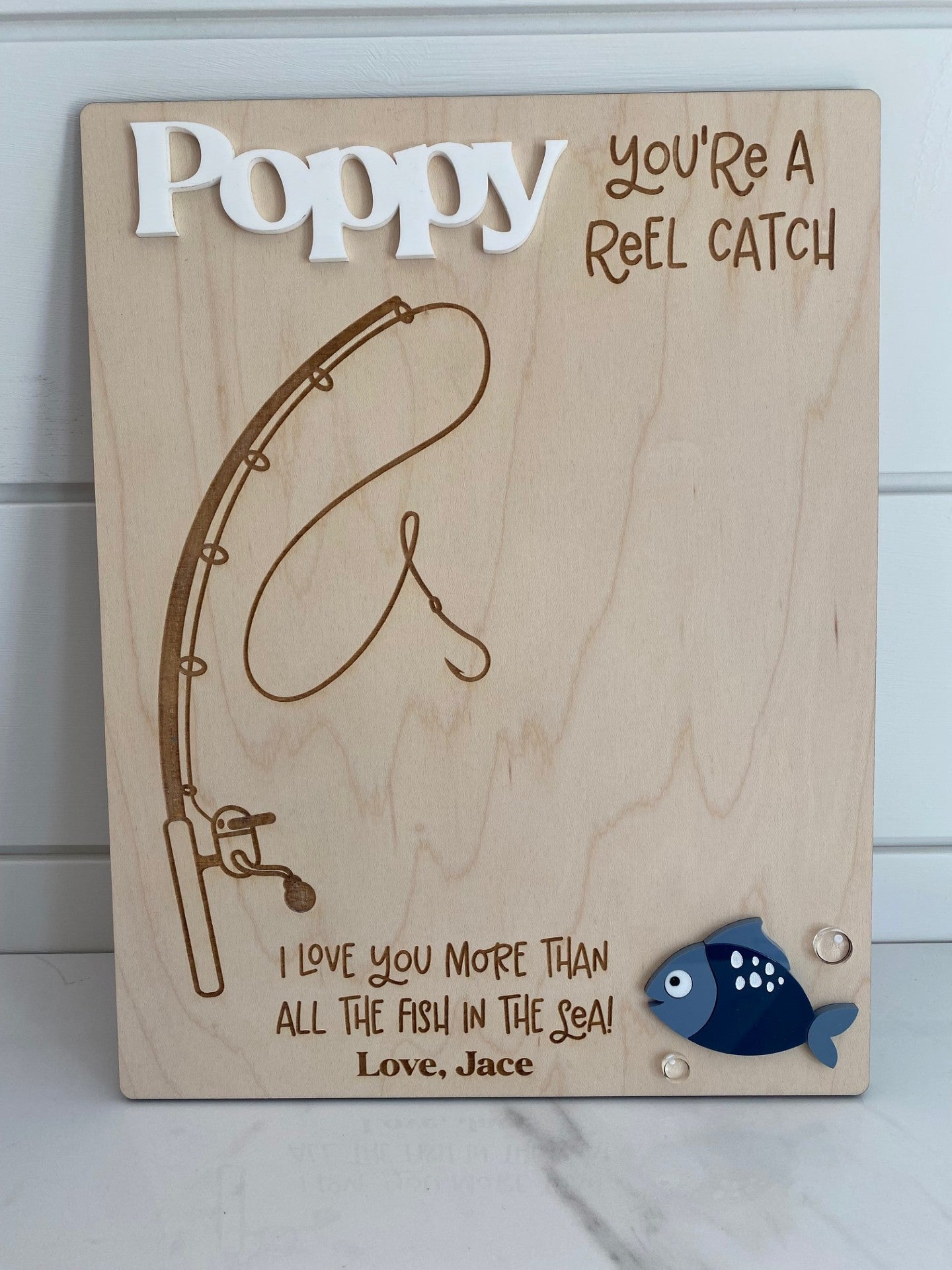 "You're a Reel Catch" Father's Day Handprint Sign