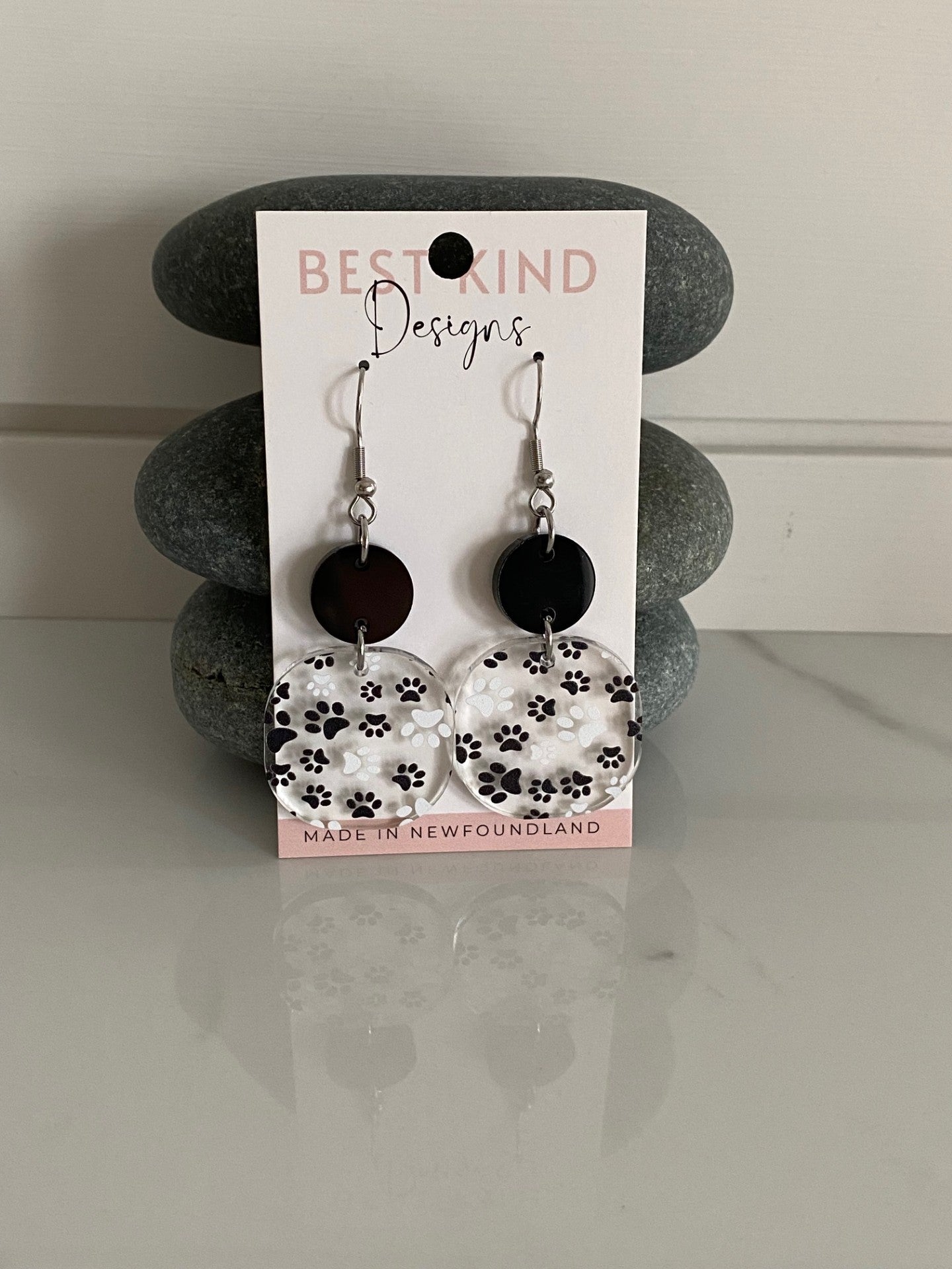 Paw Print Earrings Style 1