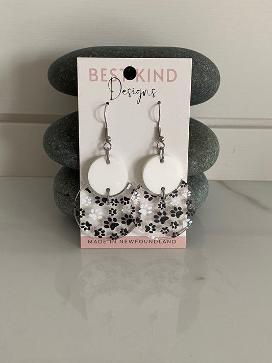 Paw Print Earrings Style 5