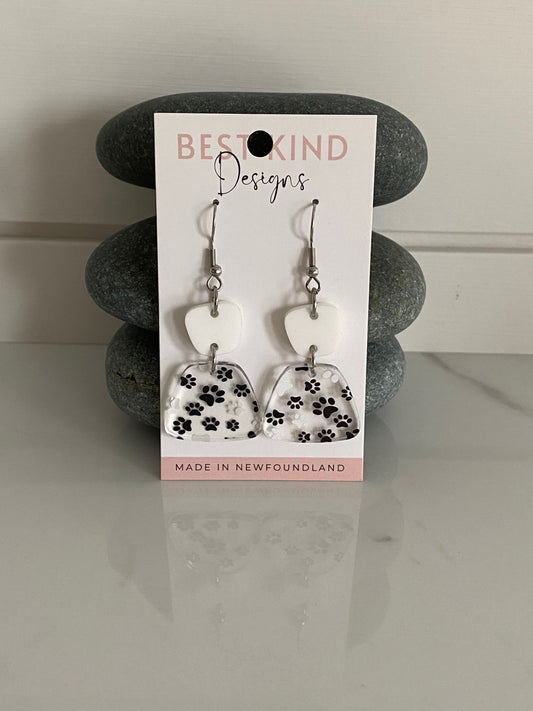 Paw Print Earrings Style 4