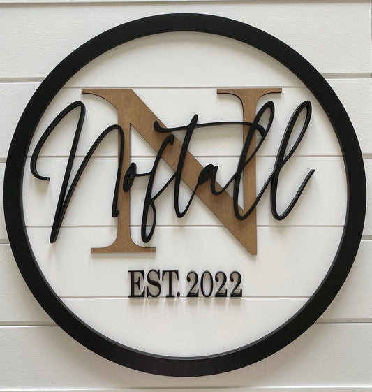 Custom Initial/Name/Established Sign