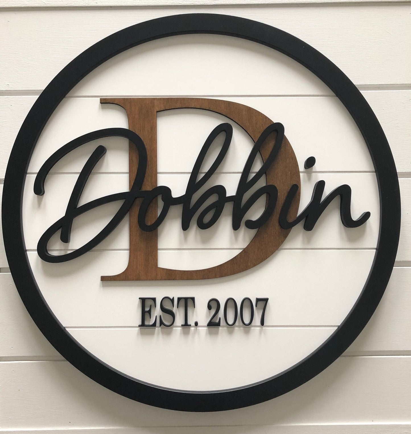 Sign Initial Name Example Custom Initial/Name/Established Sign – The Modern Saltbox