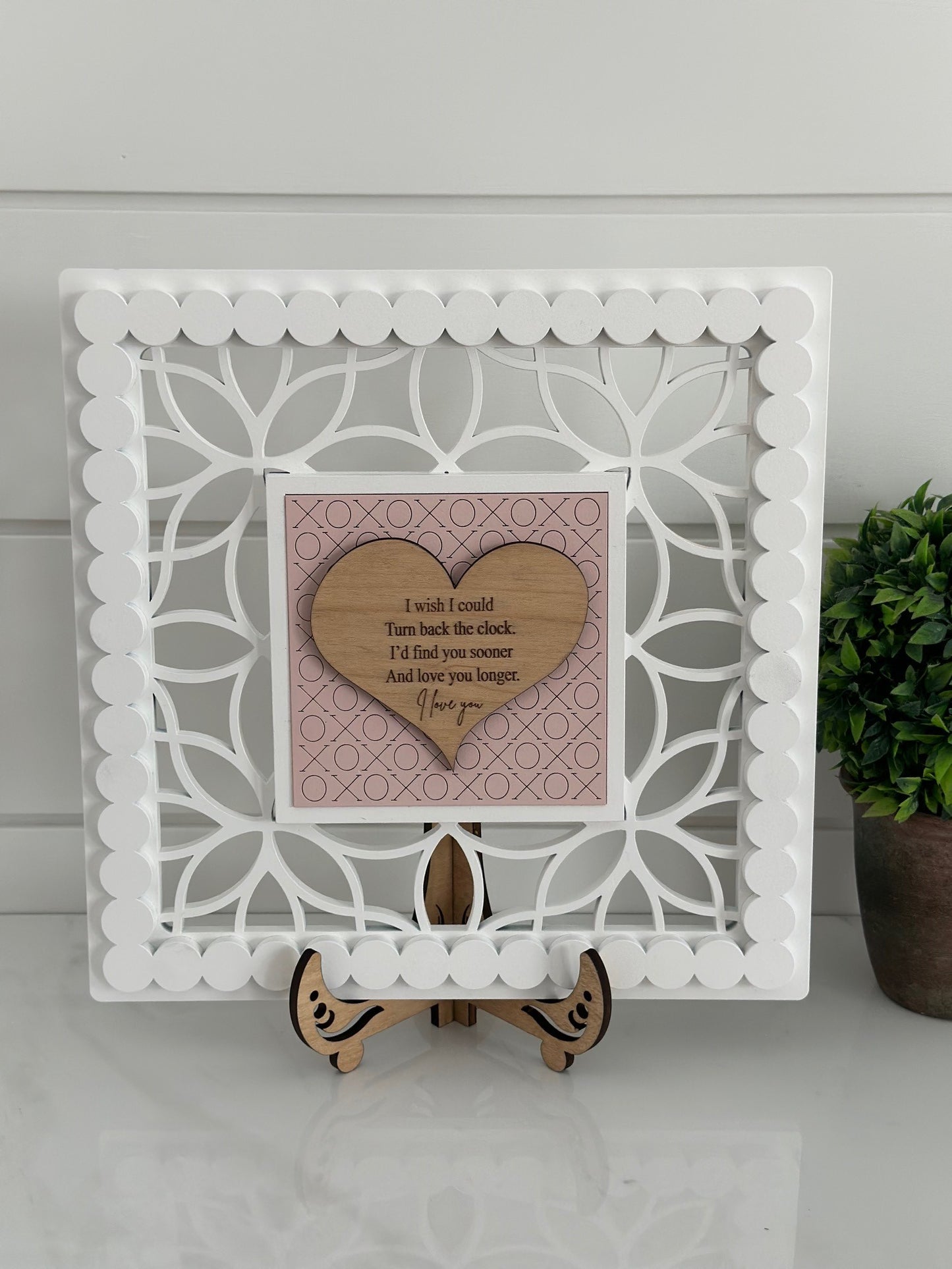 "I wish I could turn back the clock" Heart Sign