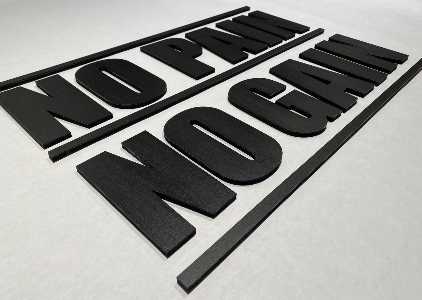 "No Pain No Gain" 3D Wall Art