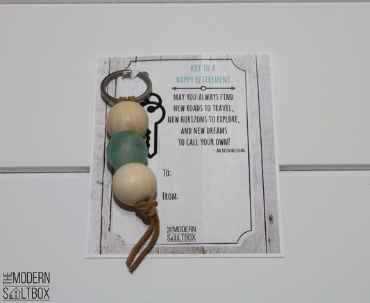 Key To A Happy Retirement | Keychain